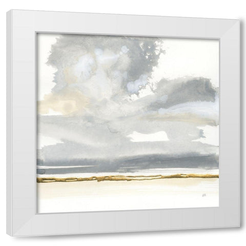 Cumulus Gray II White Modern Wood Framed Art Print by Paschke, Chris