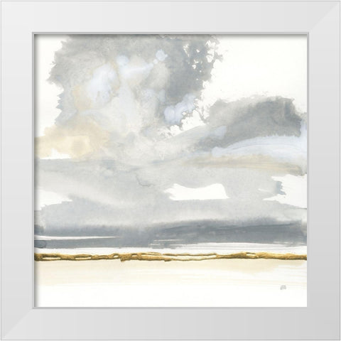 Cumulus Gray II White Modern Wood Framed Art Print by Paschke, Chris