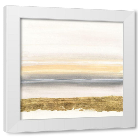 Gold and Gray Sand III White Modern Wood Framed Art Print by Paschke, Chris