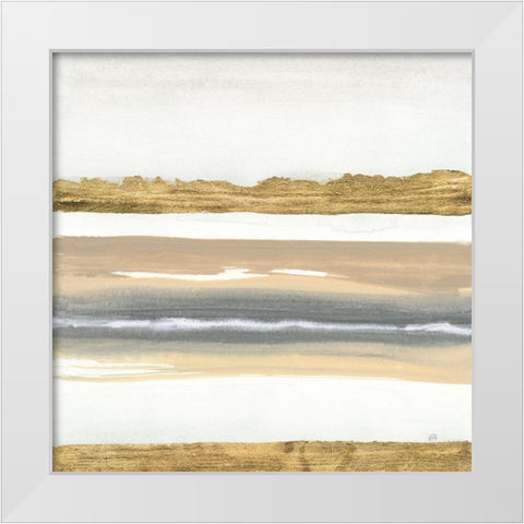 Gold and Gray Sand IV White Modern Wood Framed Art Print by Paschke, Chris