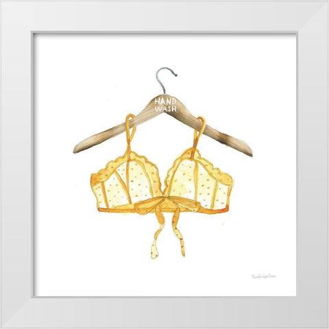 Hand Wash I White Modern Wood Framed Art Print by Charro, Mercedes Lopez