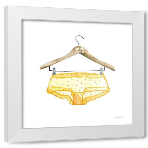 Hand Wash II White Modern Wood Framed Art Print by Charro, Mercedes Lopez