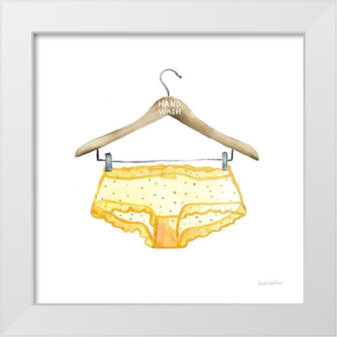 Hand Wash II White Modern Wood Framed Art Print by Charro, Mercedes Lopez