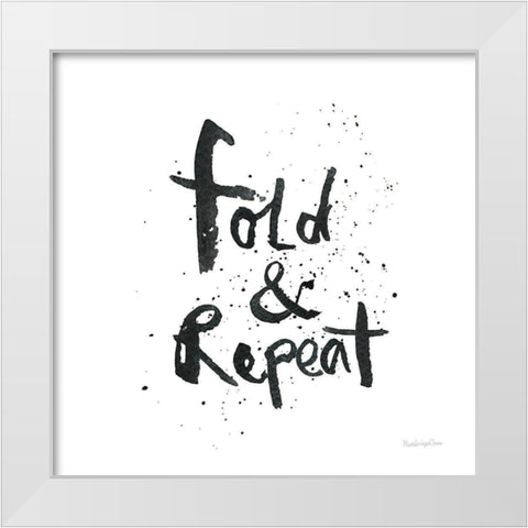 Laundry Day II White Modern Wood Framed Art Print by Charro, Mercedes Lopez