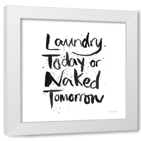 Laundry Day III White Modern Wood Framed Art Print by Charro, Mercedes Lopez
