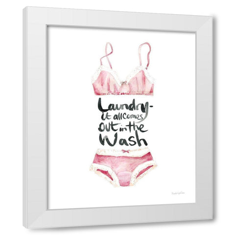 Lingerie Laundry I White Modern Wood Framed Art Print by Charro, Mercedes Lopez