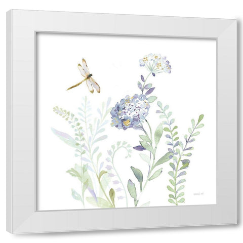 Purples of Summer VII White Modern Wood Framed Art Print by Nai, Danhui