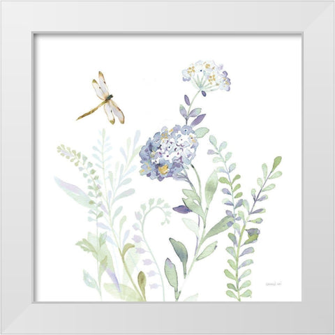 Purples of Summer VII White Modern Wood Framed Art Print by Nai, Danhui