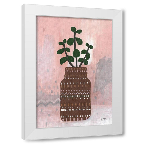 Boho Planter I White Modern Wood Framed Art Print by Mack, Lynn