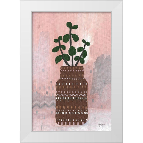 Boho Planter I White Modern Wood Framed Art Print by Mack, Lynn