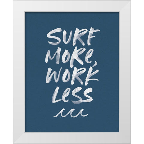 Beach Bums II Darker Blue White Modern Wood Framed Art Print by Wild Apple Portfolio