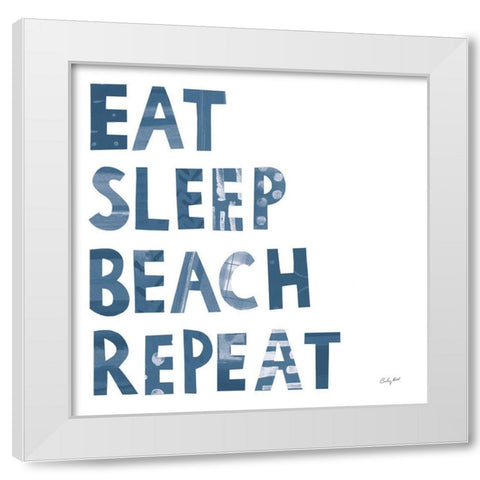 Sea Sand Sun I White Modern Wood Framed Art Print by Prahl, Courtney