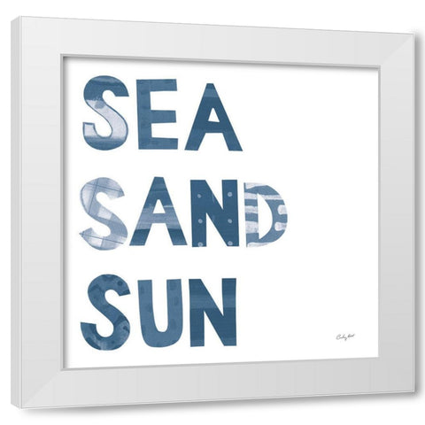 Sea Sand Sun IV White Modern Wood Framed Art Print by Prahl, Courtney