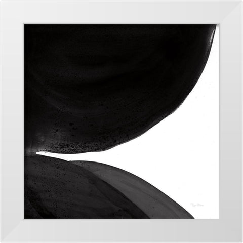 Black and White Pools II White Modern Wood Framed Art Print by Rhue, Piper