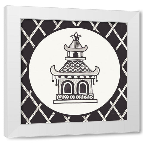 Everyday Chinoiserie V BW White Modern Wood Framed Art Print by Urban, Mary