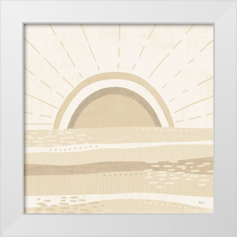 Sweet Summer V Neutral White Modern Wood Framed Art Print by Charron, Veronique