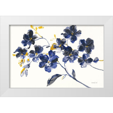 Branching Outward White Modern Wood Framed Art Print by Nai, Danhui