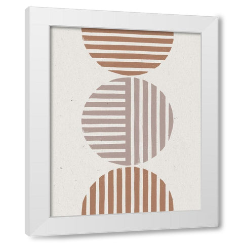 Progression I White Modern Wood Framed Art Print by Hershey, Moira
