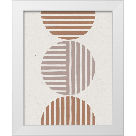 Progression I White Modern Wood Framed Art Print by Hershey, Moira