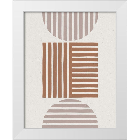 Progression II White Modern Wood Framed Art Print by Hershey, Moira
