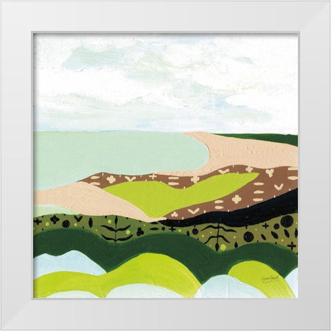 Vibrant Seascape II White Modern Wood Framed Art Print by Mack, Lynn