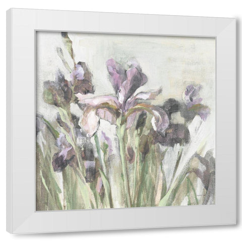 Spring Iris I Purple White Modern Wood Framed Art Print by Nai, Danhui