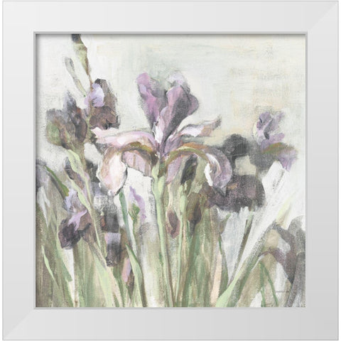 Spring Iris I Purple White Modern Wood Framed Art Print by Nai, Danhui