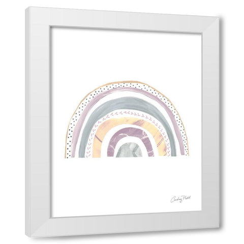 Boho Rainbow IX Purple White Modern Wood Framed Art Print by Prahl, Courtney