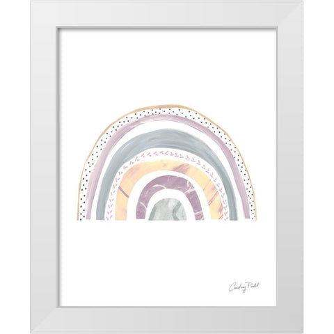 Boho Rainbow IX Purple White Modern Wood Framed Art Print by Prahl, Courtney