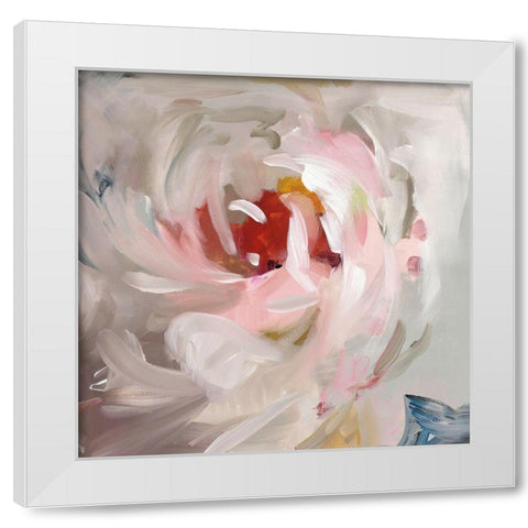 Flower Soul White Modern Wood Framed Art Print by Nai, Danhui