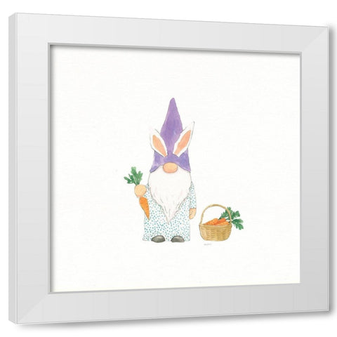 Easter Gnomes IV Bright White Modern Wood Framed Art Print by Jackson, Jenaya