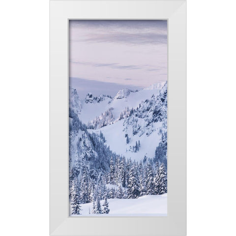 Tatoosh Range Triptych I White Modern Wood Framed Art Print by Majchrowicz, Alan