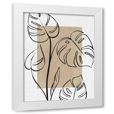 Color Block Balance I White Modern Wood Framed Art Print by Thorns, Becky