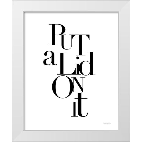 Put a Lid White Modern Wood Framed Art Print by Charro, Mercedes Lopez