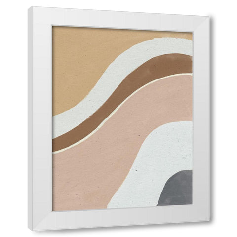 Flowing II Neutral White Modern Wood Framed Art Print by Nai, Danhui