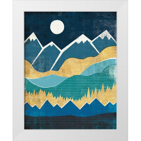 Big Sky and Mountains White Modern Wood Framed Art Print by Mullan, Michael