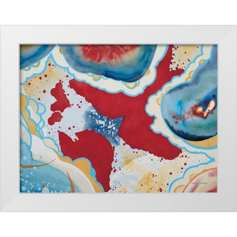 Agate I White Modern Wood Framed Art Print by Gallagher, Megan