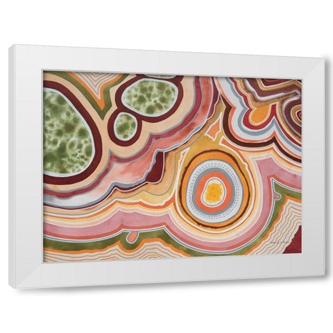 Agate II White Modern Wood Framed Art Print by Gallagher, Megan