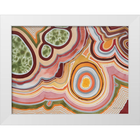 Agate II White Modern Wood Framed Art Print by Gallagher, Megan