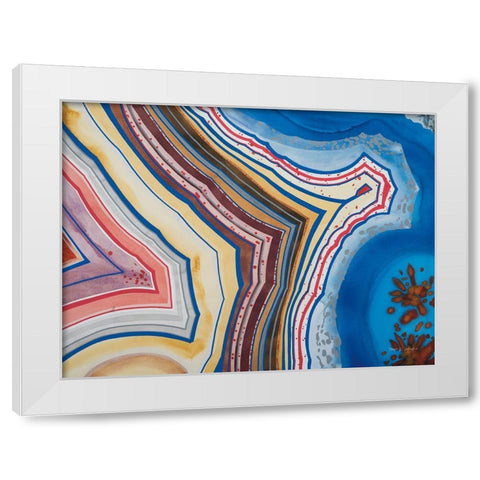 Agate III White Modern Wood Framed Art Print by Gallagher, Megan