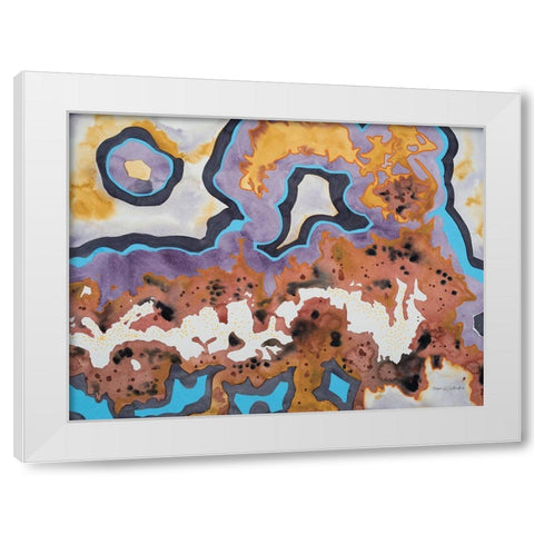 Agate IV White Modern Wood Framed Art Print by Gallagher, Megan