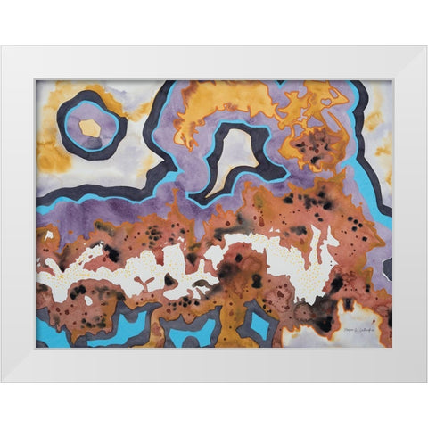 Agate IV White Modern Wood Framed Art Print by Gallagher, Megan