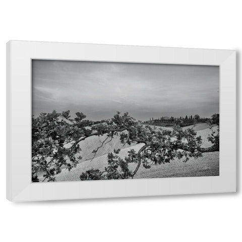 Villa View White Modern Wood Framed Art Print by Aledanda