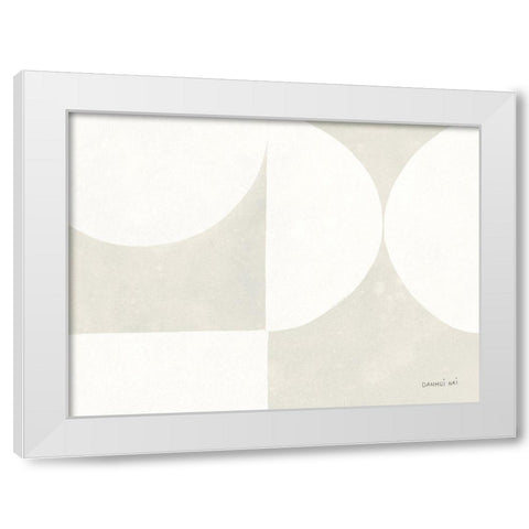 Strand VI White Modern Wood Framed Art Print by Nai, Danhui