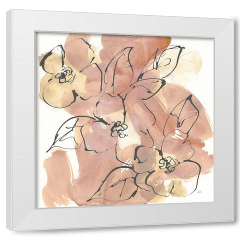 Cashmere Flora II White Modern Wood Framed Art Print by Paschke, Chris