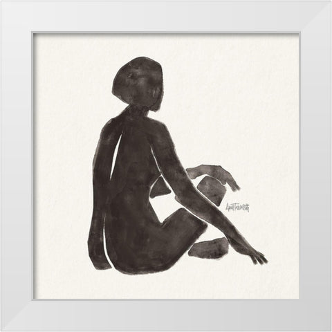 Neutral Nudes III White Modern Wood Framed Art Print by Tavoletti, Anne