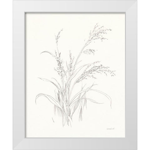Nature Sketchbook V White Modern Wood Framed Art Print by Nai, Danhui