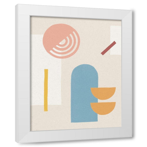 Shapely Serenity I White Modern Wood Framed Art Print by Hershey, Moira