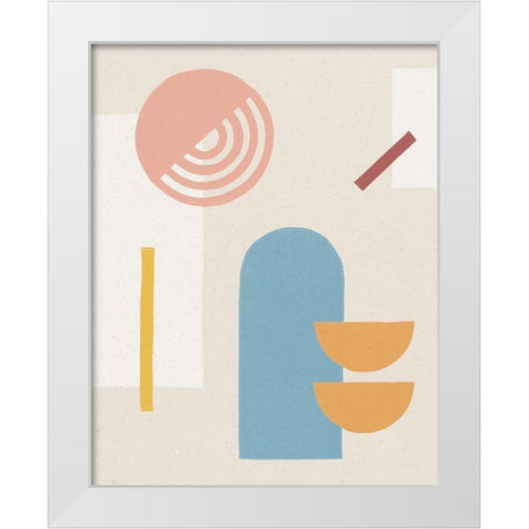 Shapely Serenity I White Modern Wood Framed Art Print by Hershey, Moira