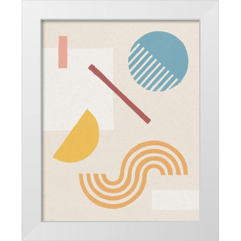 Shapely Serenity II White Modern Wood Framed Art Print by Hershey, Moira